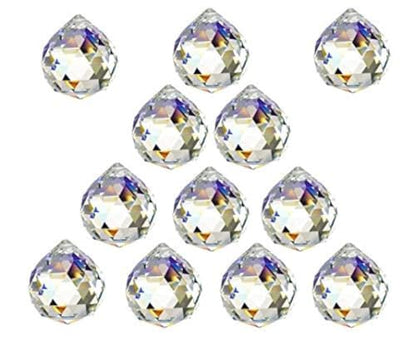 12 Pcs Crystal Ball Prism Suncatcher 30mm Rainbow Pendants Maker | Clear Glass Crystal Ball Prism,Hanging Crystals Prisms for Windows,for Feng Shui,for Home,Office,Garden Decoration