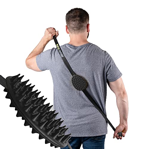 Original Back Scratcher - 2-Sided Back Scratching Tool for Hard-to-Reach Area, Durable 45" Strap with Ball Handles for Towel Like Operation, Universal Gifts for Men and Women, Black - color: Black, size: 2-Hand Original