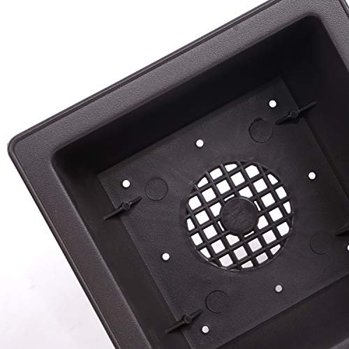 KINJOEK 15 PCS 4.7 Inch Plastic Small Square Plant Pots with Drainage Hole, Flower Succulent Bonsai Tree Pots Bonsai Starter Planter for Garden, Indoor, Home Decorative - size: 4.7 x 4.7 x 2.4 Inch