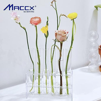 Glass Test Tubes with Cork and Brush, Vol.34ml/Dia.20x150mm, Pack of 50, 3.3 Borosilicate Glass, TTGS01-050 - style: 50pcs of Vol.34ml, with cork& brush