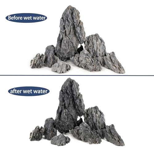 Natural Rocks Seiryu Stones Aquariums Stones for Aquascaping, Aquariums, Terrariums, Vivariums Decorative Stone,Reptile Enclosures,Paludariums,and Gardens-10lb（2 to 7 inch） - size: 10Lb (2-7 inch)