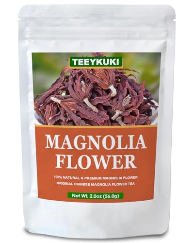 Natural Dried Magnolia Flower 2oz (56g), Additive-Free Floral Tea Ingredient, Premium Fragrant Magnolia Buds