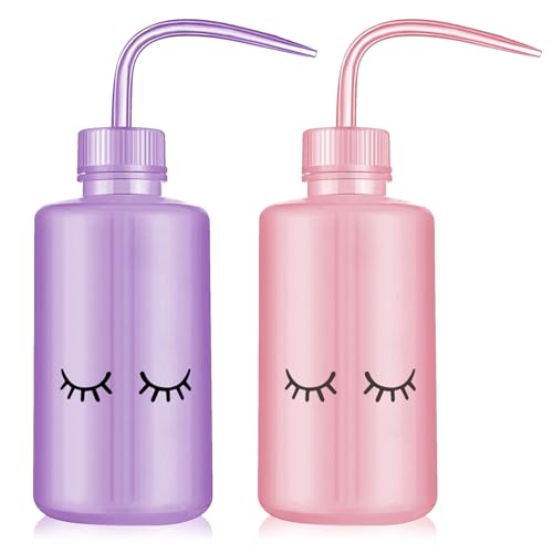 Eyelash Tatoo Plant Wash Bottle Plastic Watering Squeeze Bottle - color: Mixed (lash pink&purple), size: 250ml