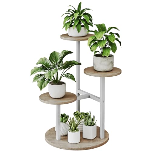 INGIORDAR 4 Tier Plant Stand Indoor Corner Tiered Holder Shelf Display Rack - color: White 4 Tier, size: 4 Tier
