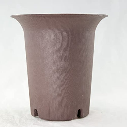 Yubonzai 3 Mix Round Cascade Plastic Bonsai Training Pot, Cactus & Succulent, Orchid Planter 6.5" + 7.75" - Tan Color