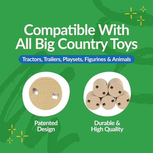 Big Country Toys 5-Piece Hay Bale Set - Toy Hay Bales for Farm Animal Toys for 3 Year Old Boys & Girls - style: 5-Piece Hay Bale Set