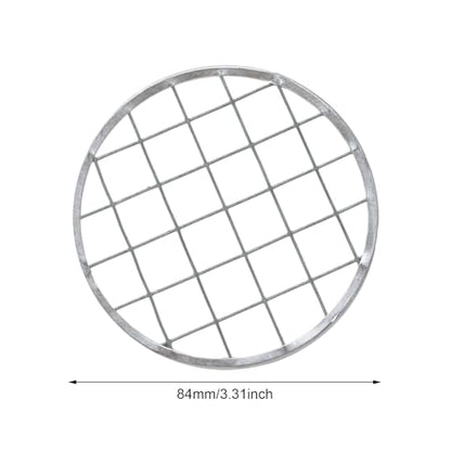 Honbay 6PCS Metal Flower Mason Jar Lid Insert Wide Mouth Mason Jar Flower Organizer Lids Insert with Square Grids for Flower Arranging for Valentine's Day Home Office