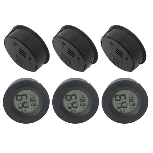 6-Pack Digital Hygrometer Thermometer Set, Mini Humidity Temperature Monitor for Reptile Terrariums and for Greenhouses - Welsdolk