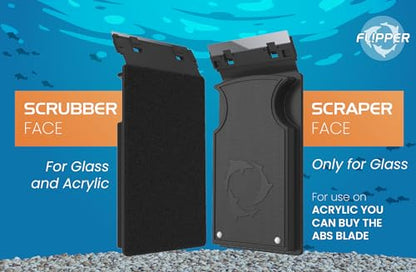 FLIPPER Max Magnetic Aquarium Glass Cleaner – 2-in-1 Scrubber and Scraper, Hands-Free Fish Tank Cleaner for Algae Removal, Safe for Glass and Acrylic Tanks up to 3/4" (19mm), Freshwater & Saltwater - size: Max