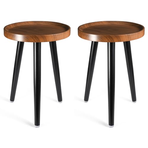 KGPLOME Indoor Plant Stand,Tall Stand with Raised Design(Walnut,12x18 in) - color: Walnut, size: 12"x18" 2 Pack