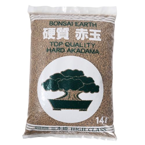 Three‑Line Hard Akadama (Small Grain 3-6mm, 22.5 lb / 14L) – Premium Japanese Bonsai Soil | Ideal for Mature Succulents, cacus, top Dressing, General-Purpose Gritty mixes - size: Small grain