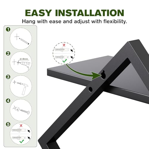 2 Pack Wall Planters for Indoor Plants, Black - color: Black-2pack