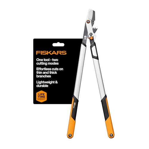 Fiskars 32" DualAction 2-in-1 Loppers, 2" Cut Capacity, Dual Cutting Modes | Small Mode for Precise Snips on Stems, Large Mode for Powering Through Branches, Bypass & Low-Friction Steel Blades - style: 32" 2-in-1 Bypass