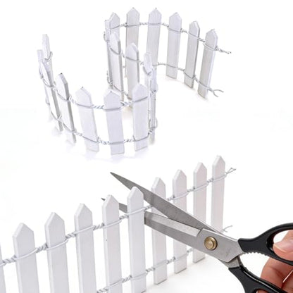 1:12 Miniature 35 Inches Picket Fence Village Fences Dollhouse