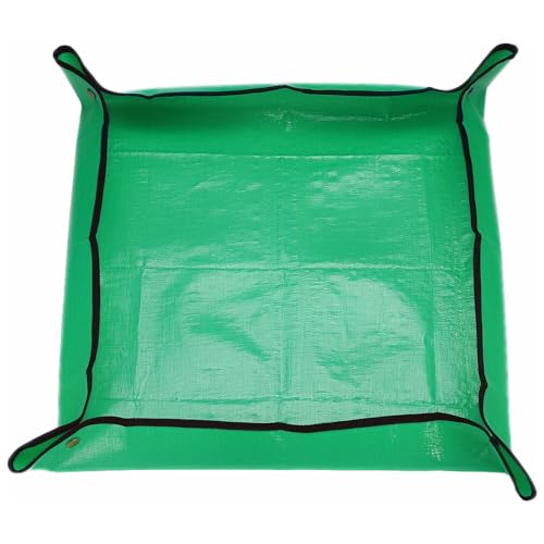 HARFINGTON Repotting Mat 26"x26" PE Cloth Waterproof Plant - color: Green, size: 26" x 26"