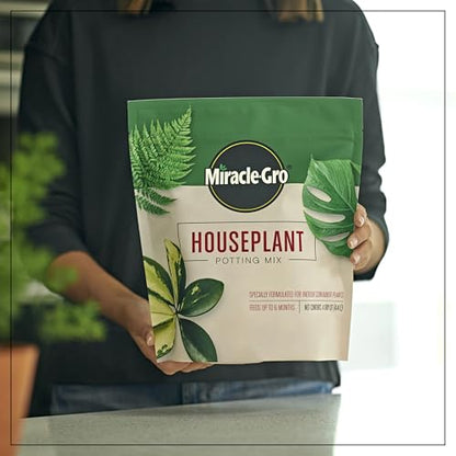 Miracle-Gro Houseplant Potting Mix, 4 qt. - size: 1 Pack, style: Houseplant