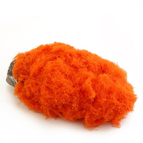 Caiyjhao Lifelike Artificial Moss is Used in Art Projects, Autumn Theme, Vase Stuffing, Gift Decoration, Romantic Handicrafts and Wedding Background Wall Display (Orange 3.5oz) - color: orange