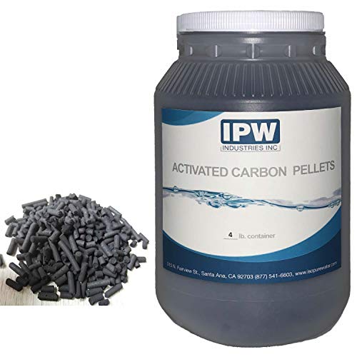 IPW Industries, Inc. | 4 lbs Activated Charcoal Pellets for Aquarium, Water Purification for Fish Tank, Koi Reef and Carbon Filter for Aquarium System