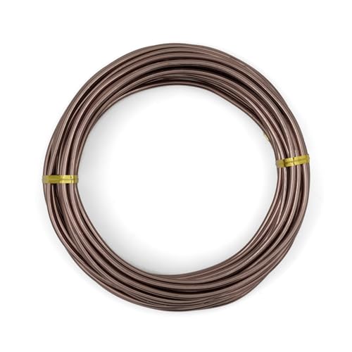 Bonsai Wire, 1 Roll of 3.0mm Anodized Aluminum, 10m/32ft, Brown | For Bonsai Tree/Plant Training, 3mm Wire is Suitable for Bigger Plants and Thicker Branches - color: Brown