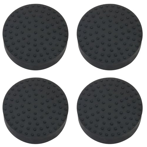 4PCS Gardening Flowerpot Rubber Pads Invisible Potted Plant Foot Stands Garden Universal Anti Tip Breathable Flower and Green Plant Bases Ordinary Circular Style 48x14mm Black