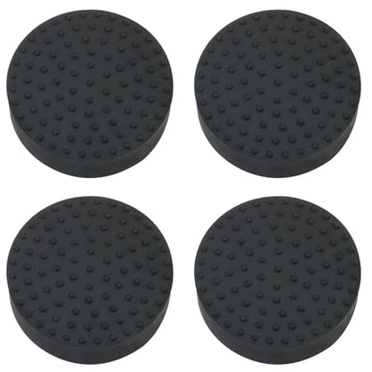4PCS Gardening Flowerpot Rubber Pads Invisible Potted Plant Foot Stands Garden Universal Anti Tip Breathable Flower and Green Plant Bases Ordinary Circular Style 48x14mm Black