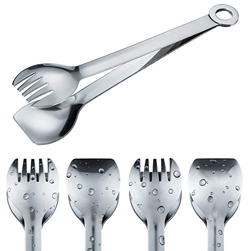 Mini Appetizer Tongs Stainless Steel Set of 4, MSY BIGSUNNY Small Serving Tongs, 6 Inch(15.2cm, Silver) - color: Silver Tongs, size: 6 inch