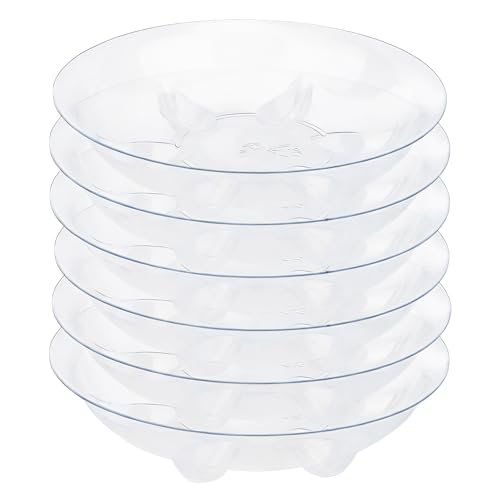 6 Pack Small Tray for Succulent planters Plant Saucer Sturdy Pot Tray,Plant Water Catcher Plastic Plant Sturdy Saucer Drip Trays for pots (4.5 INCH) - size: 4.5 inch