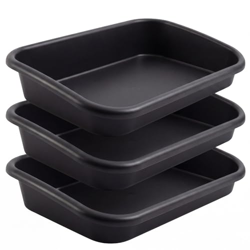 Vesici 3 Pcs Garden Tidy Trays Potting Tray for Seeding Growing, Black - color: Black