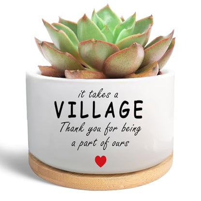 Thank You Gifts for Women Men, Succulent Plant Pot (Plants Not Included) - style: Thank you-Village