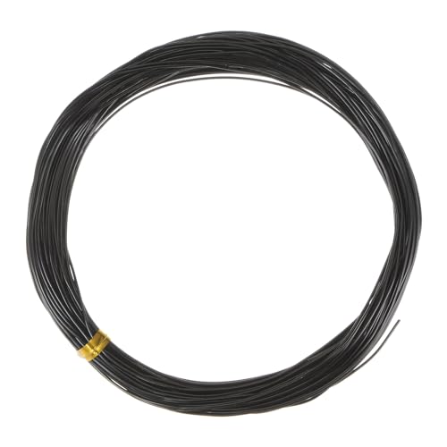 HARFINGTON Bonsai Training Wire 0.8mm Total 20mm 66 Feet Anodized Aluminum Wire Corrosion Resistant Garden Wire for Plants Bonsai Trees Shaping Bending Indoor, Black - color: Black, size: 0.8mm