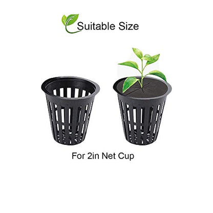 SUCOHANS 50 PCS Cloning Collars Inserts Premium Grade Foam | Fits 2'' Net Cups Cloner Collars for Hydroponics Plant Germination in DIY Cloner & Clone Machines (Black) - size: 50