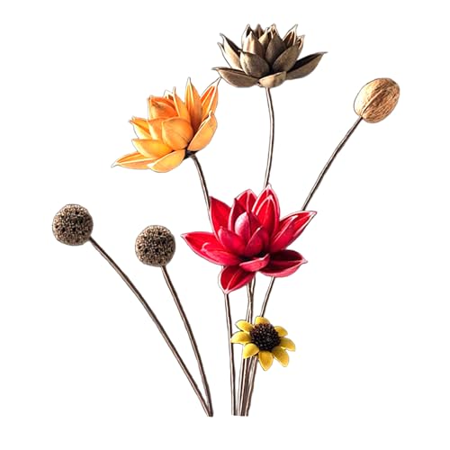 Artisanal Dried Flower Decor 0010 Separate Flower Head and Stem - size: 0010