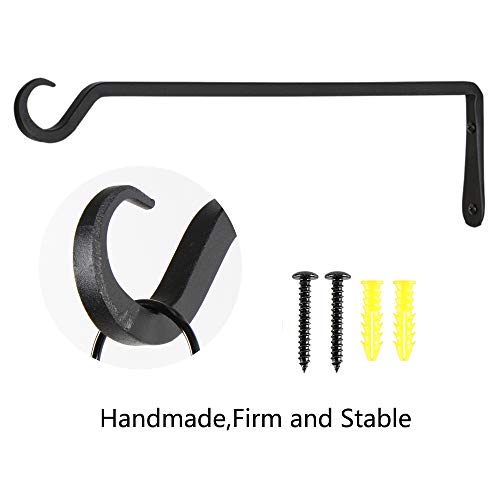 16inch 4 Pack Plant Hanger, Sturdy Hanging Plant Hangers Outdoor, Bird Feeder Hanger for Bird, Plant Hangers for Planters, Lanterns, Wind Chimes Indoor Outdoor, Upgrade Black - size: 16in-4-Black