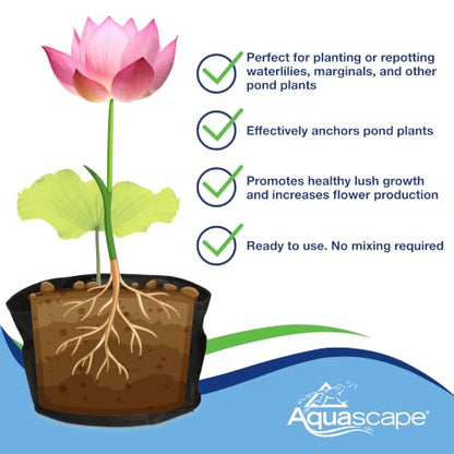 Aquascape Pond Plant Potting Media, Nutrient-Rich Aquatic Soil for Water Gardens, Supports Strong Root Growth, 215 Cubic Inches, 89002 - size: 215 cubic inches