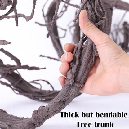 118" Bendable Artificial Grapevines Garland Tree Branches(L) | Flexible Large Creepy Fake Reptile Plants Twigs Cherry Blossom Wall Hanging Trunk Vines Archway Halloween Jungle Decoration - size: Large