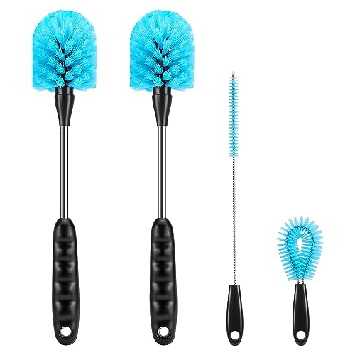 UNIFUN Water Bottle Brush Set, Long Handle 3-in-1 Stainless Steel Water Bottle Scrubbing Brush, Cleaning for Narrow Neck Bottles, Sport Bottles, Baby Bottles, Coffee Mugs, Tumblers, Flask