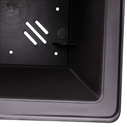 KINJOEK 15 PCS 6.7 Inch Bonsai Training Pots, Square Plastic Plant Pot, Flower Succulent Pots for Garden, Indoor, Home Decorative - size: 6.7 x 6.7 x 4.5 Inch