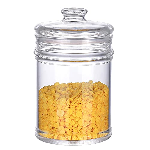 50oz Reinforced Medium Acrylic Storage Jar, Airtight Lid Cookie Jar | Ideal Canisters for Cookies, Dried Fruits, Nuts, Herbs,Cereals,etc - size: Standard 1475 ml