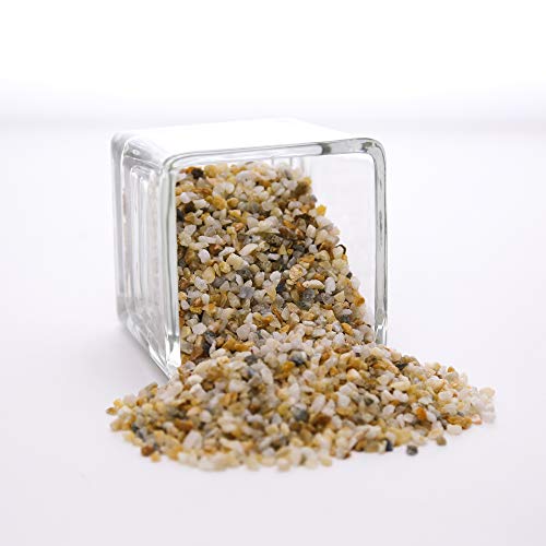 WGV mini Crushed Rock Gravel, 5 lbs Decorative Ornamental Pebbles Stone, Accent Vase Filler for Landscaping, Succlents, Aquarium and Terrarium, Crafting for Home Decor, 5 Plastic Bags, Mixed Color - color: Crushed Mixed, size: 10 lbs