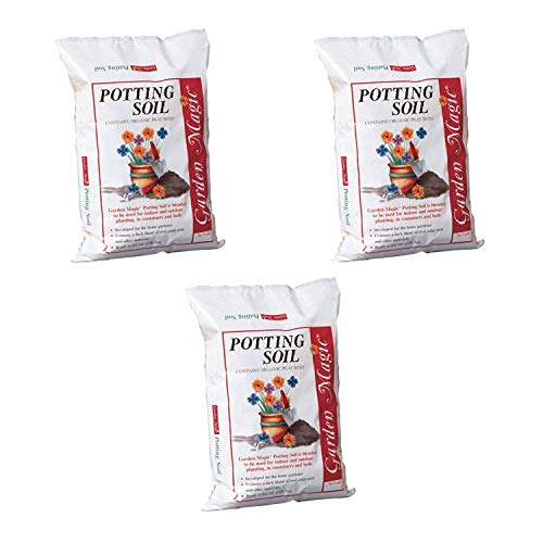 Michigan Peat 5720 Garden Magic General Purpose Potting Soil Mix for Indoor Outdoor Planter Container Gardening, 20 Pound Bag (3 Pack) - size: 60 lbs