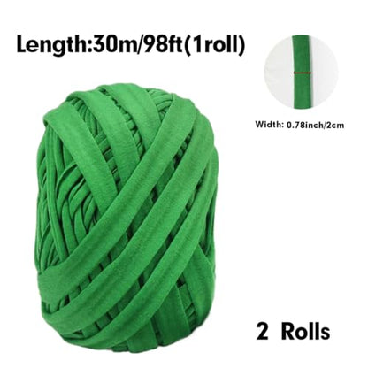 Garden Twine Plant Ties Garden String Stretchy Plant Support Tie 2 Rolls 98FT Green Gardening Tape for Indoor Outdoor Climbing Plants