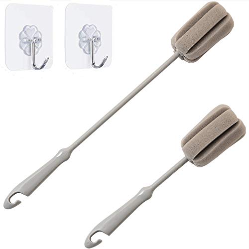 Brush Bottle 2 Pack 1 Long 1 Short Cleaning Brush 2pcs Traceless Hook