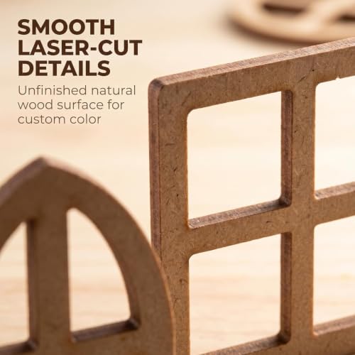 6Pcs Brown Wooden Fairy Garden Door, Blank Door Fairy House Doors and Windows Ornaments Tree Statues for Tree Trunk Yard Decoration, Miniature Gardens Buildings , Garden Sculptures and Statues