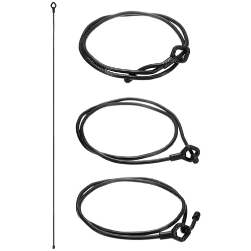 M METERXITY 4-Pack Adjustable Plant Ties, 32inch/81.28cm Silicone Flexible Multi-Function Sturdy Garden Twist Tie for Plant Support/Tree/Shrub/Vine, Reusable Support Twine [Black] - color: Black, size: 32inch/81.28cm