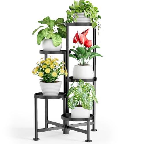 Kitsure Plant Stand Indoor & Outdoor - 5-Tier Plant Shelf with Deep Trays