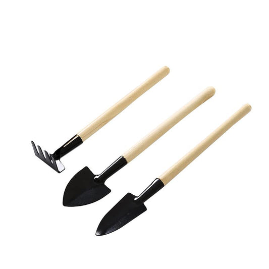3PCS Mini Garden Hand Tool Set Include Small Iron Trowel Shovel and Hand Rake for Succulent - style: #1