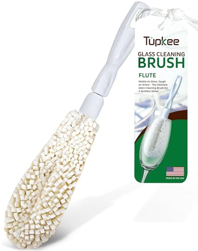 Wine Glass Cleaner Brush Soft Non-Scratch Foam Champagne Flute Brush - size: Flute & Stemware