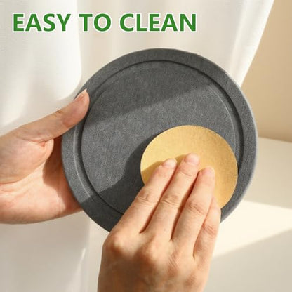 Augshy Plant Saucers 2Pcs 8in Diatomaceous Earth Instant Dry Tray for Plant | Round Pot Trays to Catch Water, Indoor Outdoor Plant Drip Pans, Quick Drying Flower Pot Saucer - size: 8 Inch