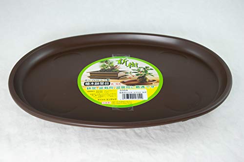 Yubonzai Japanese Oval Deluxe Plastic Humidity/Drip Tray for Bonsai Tree & House Indoor Plants - 9.5"/11.5" (11.5"x 8.5"x 1.25") - size: Out 11.5"x 8.5"x 1.25" / In 10.25"x 7.25"x 0.5"