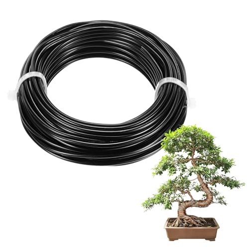 M METERXITY 1-Pack Bonsai Training Wire, 2.5mm x 33ft/10m Anodized Aluminum Bonsai Tree Wire for Gardening Branch/Fine Trunk/DIY Crafting [Black] - color: Black, size: 2.5mm